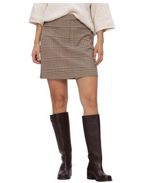 Simplee Wv-Pl-Ac-Check-26-3 Minirock - Braun
