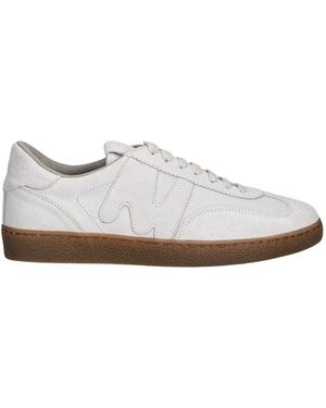 MSGM Schoenen ,Grijs ,Suède Suède Lage Sneakers - Wit