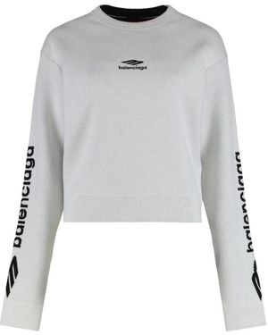 Balenciaga Round-Neck Knitwear - Grey