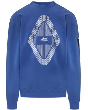 A_COLD_WALL* Hoodies & Sweatvesten ,Blauw Crewneck Sweatshirt