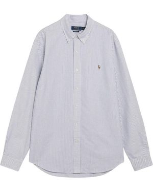 Polo Ralph Lauren Overhemden ,Wit ,Katoen Sportshirt - Blauw