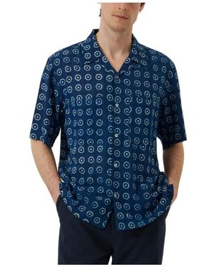 Universal Works Short Sleeve Shirts - Blue