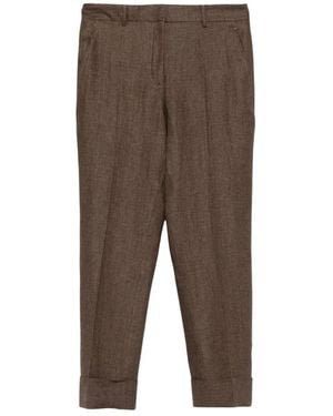 Incotex Straight Broeken - Bruin