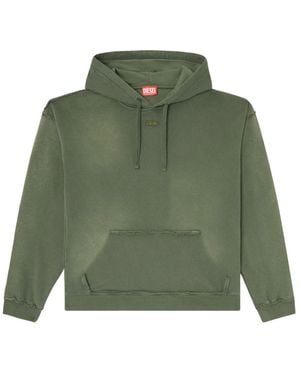 DIESEL Hoodies & Sweatvesten ,Groen ,Katoen S-Pock-Hood