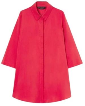 Marina Rinaldi Rote Tunika Bluse Hemd Stilvoll - Pink