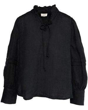 Hèst Overhemden ,Zwart ,Linnen Linnen Blouse
