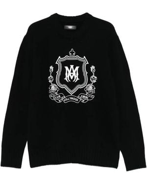 Amiri Schwarzer Logo-Sweatshirt 100% Baumwolle