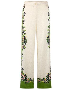 Marc Cain Fließende Hose Warri Mit Printmix - Wit