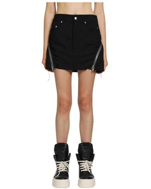 Rick Owens Denim Skirts - Zwart