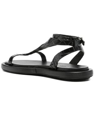 Poeve Flat Sandals - Black