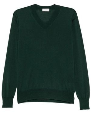 Paolo Pecora Pullover Mit V-Ausschnitt - Grün