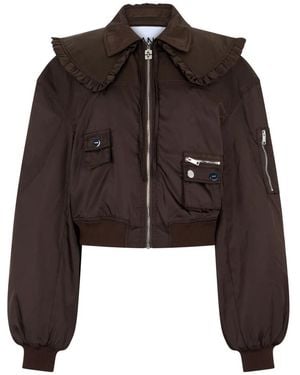 Ganni Bomber Jackets - Brown