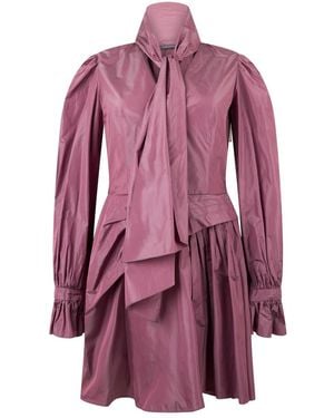 Alberta Ferretti Kleedjes ,Paars ,Polyester Elegant Short Dress