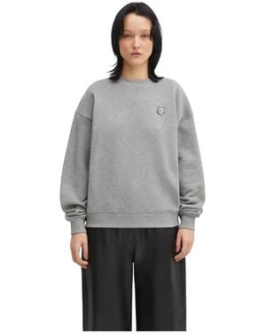 Maison Kitsuné Hoodies & Sweatvesten ,Grijs ,Katoen Mw 00315Km 0321 Sweatshirt
