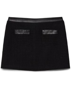 CASABLANCA Rokken ,Zwart ,Katoen Open-Weave Tailored Mini Skirt