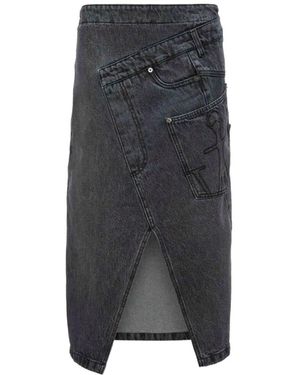 JW Anderson Denim Skirts - Grijs