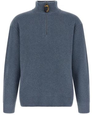 JW Anderson Half Zip Jumper - Blauw