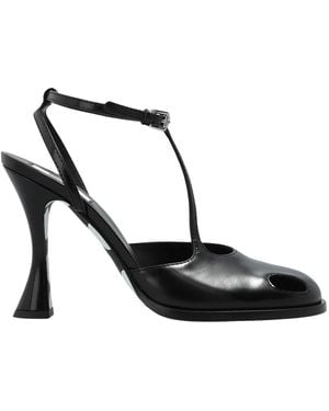 Moschino Leren Schoenen Met Hak - Zwart