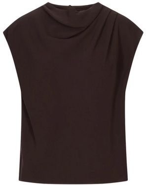 Agnona Sleeveless Tops - Black