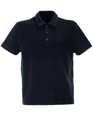 A.P.C. Tops ,Blauw ,Katoen Klassiek Pique Katoenen Poloshirt