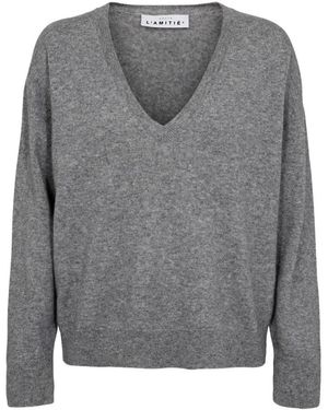 Haute L'Amitié V-Neck Knitwear - Gris