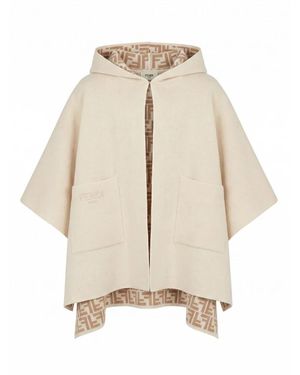 Fendi Omkeerbare Cape - Naturel