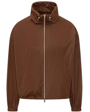 Herno Jassen ,Bruin ,Polyester Techno Taffeta Short Jacket