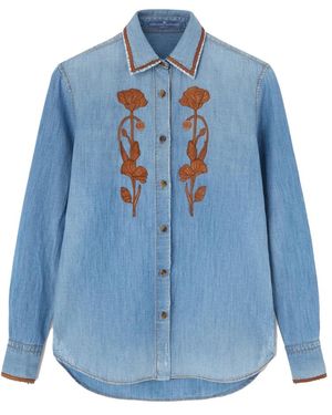 Ermanno Scervino Denim Shirts - Blu