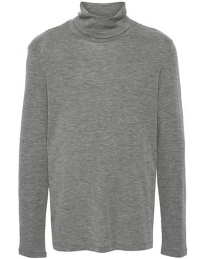 Rohe Rollkragenpullover - Grau