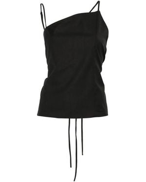 LA PISCINE Sleeveless Tops - Black