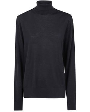 Laneus Rollkragen Strickpullover Herren - Blau