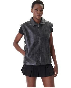 adidas Originals Pleather Vest - Zwart