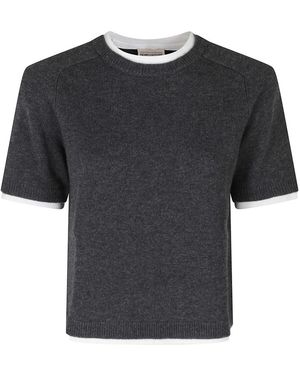 Semicouture Round-Neck Knitwear - Black