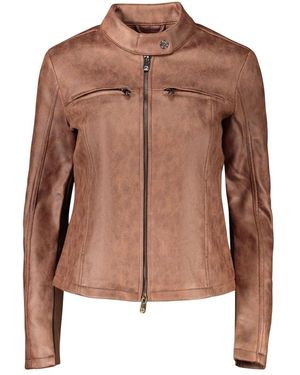 Desigual Jassen ,Bruin ,Polyester Bikercy Jacket