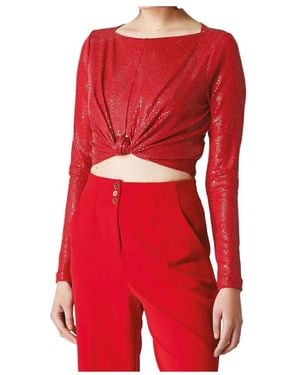 Nenette Long Sleeve T-Shirts - Red