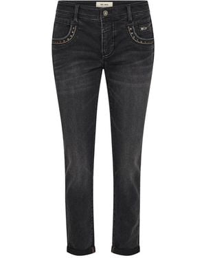 Mos Mosh Jeans ,Grijs ,Slim-Fit Jeans - Zwart