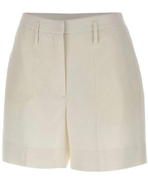 Birgitte Herskind Korte Broeken ,Wit ,Leer Villy Shorts - Naturel