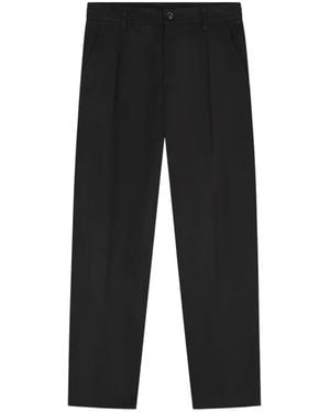 OLAF HUSSEIN Straight Trousers - Black