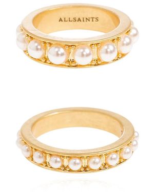 AllSaints Accessoires ,Geel ,Twee Ringen - Metallic