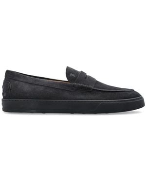 Tod's Schoenen ,Blauw ,Leer Gommino Loafers - Zwart