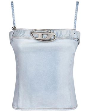 DIESEL Sleeveless Tops - Blue