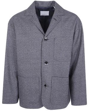 Nine:inthe:morning Micro Pied Et Poule Oversized Jacket - Blau