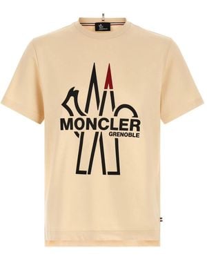 Moncler Tops ,Katoen Grenoble T-Shirt - Naturel