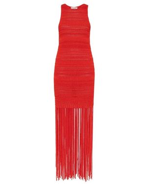 Laneus Knitted Dresses - Rojo