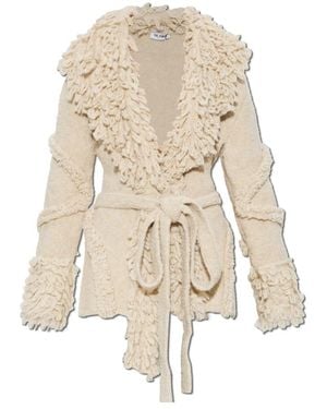 The Attico Cardigan Met Franjes - Naturel
