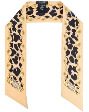 Balmain Silky Scarves - Metálico