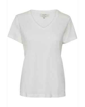 Cream Tops ,Wit ,Katoen Naia Tshirt Top Krijt