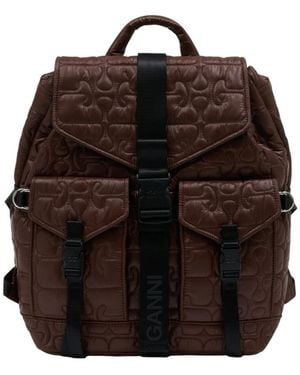 Ganni Backpacks - Marrone