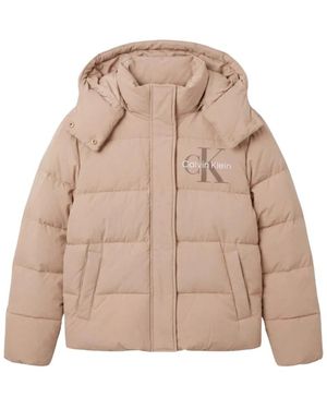 Calvin Klein Jassen ,Hooded Jacket - Naturel