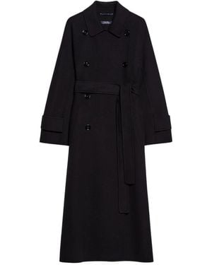 Max Mara Belted Coats - Black